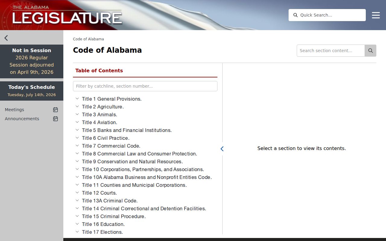 Cleburne County court records Alabama Code portal