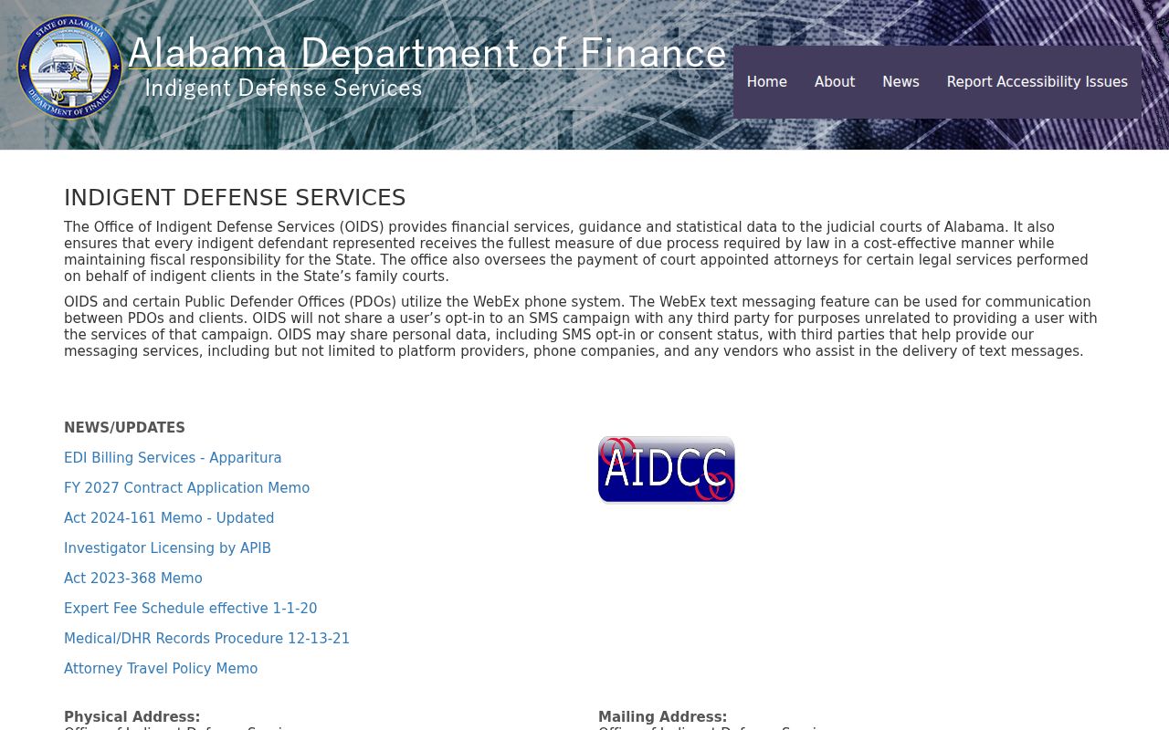 Cleburne County criminal court records indigent defense administration