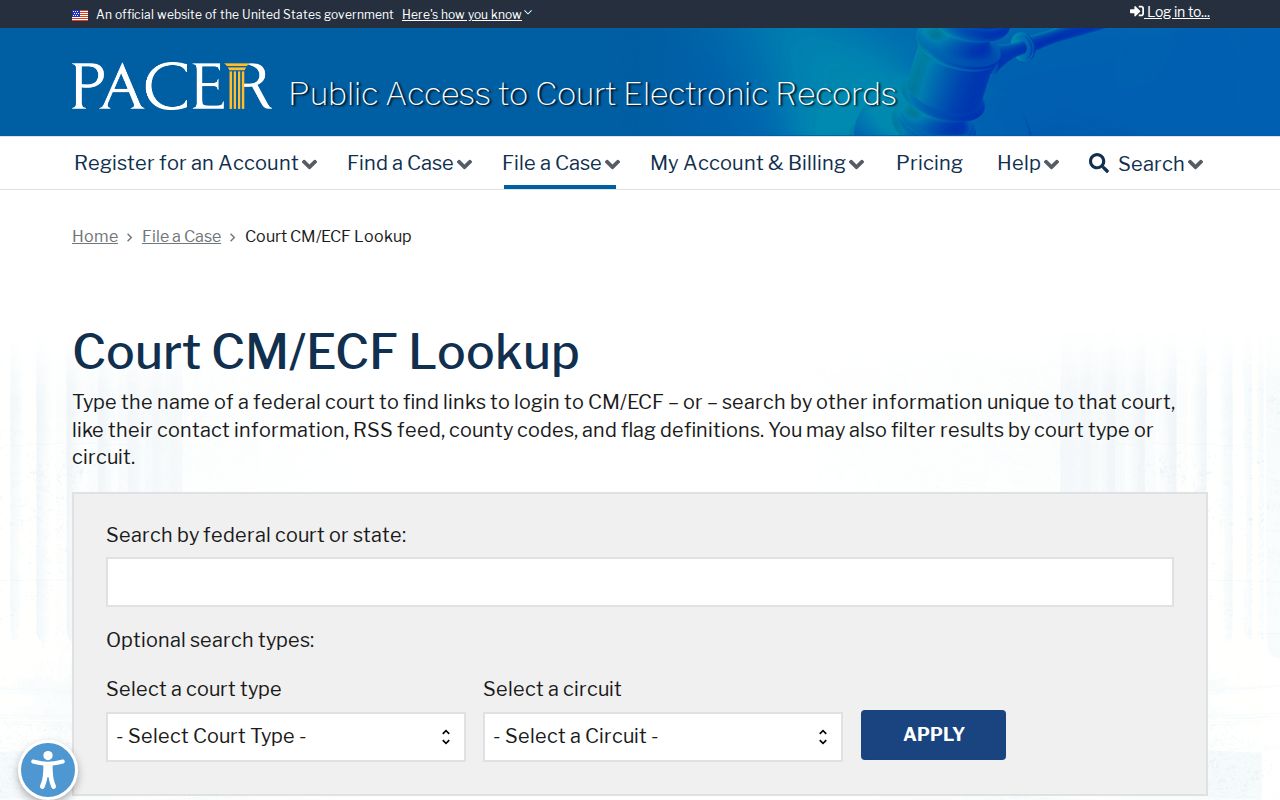 Cleburne County District Court and PACER CM ECF federal lookup